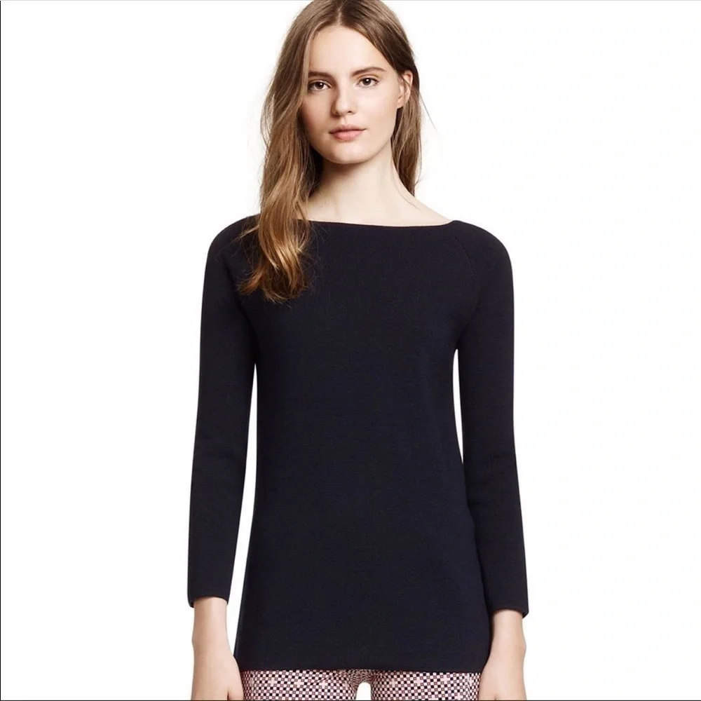 Tory Burch | Rylie Womens Side Zip Wool Sweater